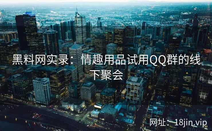 黑料网实录：情趣用品试用QQ群的线下聚会  第2张