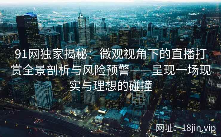 91网独家揭秘：微观视角下的直播打赏全景剖析与风险预警——呈现一场现实与理想的碰撞