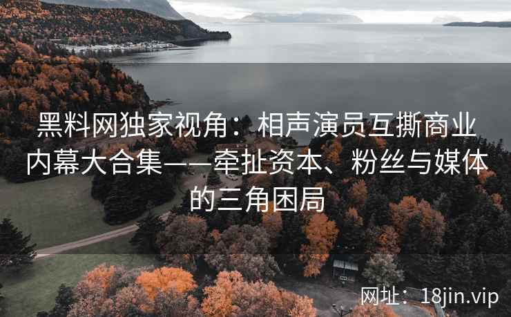 黑料网独家视角：相声演员互撕商业内幕大合集——牵扯资本、粉丝与媒体的三角困局