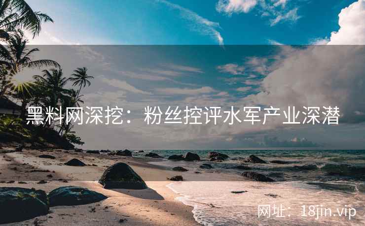 黑料网深挖：粉丝控评水军产业深潜  第1张