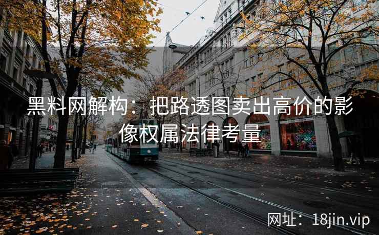 黑料网解构:把路透图卖出高价的影像权属法律考量